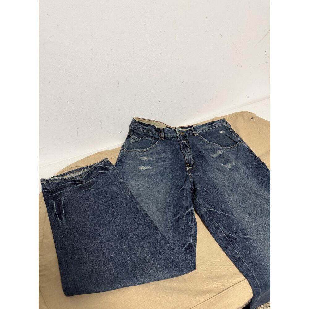 Marithe Francois Girbaud Jeans Mens 36x36 Blue Relaxed Straight Distressed Denim